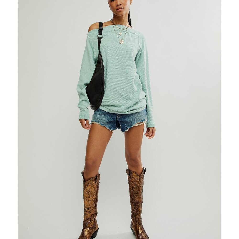 FREE PEOPLE Sammie Thermal / Harbor Grey - Picture 2 of 6